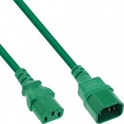 Cablu Prelungitor pentru Alimentare InLine C13 - C14 1.5m Verde