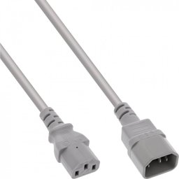 Cablu Prelungitor pentru Alimentare InLine C13 - C14 1.8m Gri