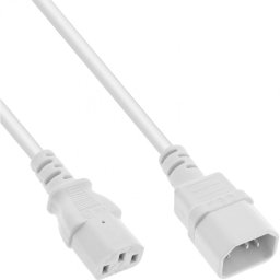 Cablu Prelungitor pentru Alimentare InLine C13 - C14 1.5m Alb