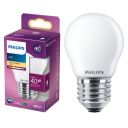 Bec LED Philips Classic E27 4.3W (40W) 470lm Lumina Alba Calda (2700K) Clasa Energetica F