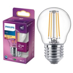 Bec LED Philips Vintage E27 4.3W (40W) 470lm Lumina Alba Calda (2700K) Clasa Energetica F
