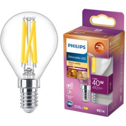 Bec LED Philips Classic P45 Vintage Dimabil E14 3.4W (40W) 470lm Lumina Calda (2200-2700K) Clasa Energetica D
