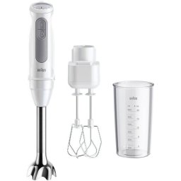 Mixer Vertical Braun MultiQuick 5 MQ50501M 21 Trepte Viteza Functie Turbo Tel Dublu Pahar Gradat 600ML 1000W Alb