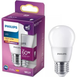 Bec Philips LED Lumanare P48 E27 7W (60W) 806lm (2700K) Clasa Energetica E