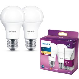 Pachet Philips 2 becuri LED A60 EyeComfort E27 11W (75W) 1055lm Lumina Alba Calda (2700K) Clasa Energetica F