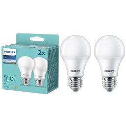Pachet Philips 2 Becuri LED A67 E27 13W (100W) 1521lm Lumina Neutra (4000K) Clasa energetica E