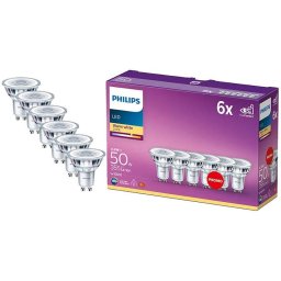 Pachet Philips 6 Becuri LED Spot PAR16 GU10 4.6W (50W) Clasa energetica F