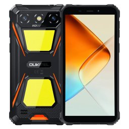 Smartphone OUKITEL Â G5 Dual SIM 4G LTE Ecran 6Inch 4GB + 128GB 6300mAh Android 14 Negru/Portocaliu