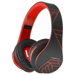 Casti PowerLocus P2 Wireless Bluetooth/MicroSD/FM Radio Black and Red