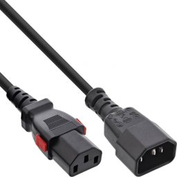 Cablu Prelungitor pentru Alimentare InLine C13 - C14 0.5m Negru