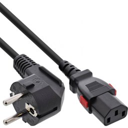 Cablu de Alimentare InLine Schuko - C13 0.5m Negru