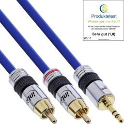 Cablu Audio InLine Jack 3.5mm - RCA 25m Albastru