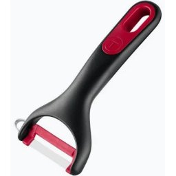 Accesoriu pentru Decojit Legume si Fructe Tefal Ingenio Lama Rotativa Inox Capac de Protectie Negru / Rosu