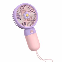 Mini Ventilator Portabil cu Suport MicoStore USB Silentios 3 viteze Design Compact Roz Mov