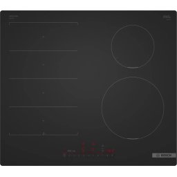 Plita Incorporabila cu Inductie Bosch PIX61AHC1E 4 Zone de Gatit Senzor PerfectFry Plus Functie Boost Timer Compatibila Home Connect Latime 60CM Negru Mat