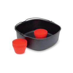 Accesoriu Set Principal de Coacere Philips HD9945/01 Tava de Copt 9 Forme pentru Briose Compatibil cu Gama Airfryer HD927x HD928x Negru