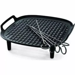 Accesoriu Gratar Philips HD9946/00 pentru Airfryer 5 Bete de Frigarui Compatibil cu Gama HD9270 HD9280 NA230 NA231 NA331 NA332 Negru