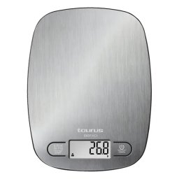 Cantar de Bucatarie Taurus Easy Inox (Ver II) Digital Sarcina Maxima 5KG Functie Tara Argintiu