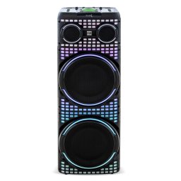 Boxa Portabila ElectroMures EM 1009 Activa 100W Iluminare LED Dinamica Karaoke 2x Microfone Negru