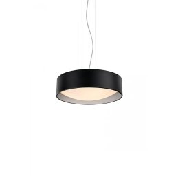 Pendul Vero 10452302, 3xE27, negru cu abajur argintiu, metal și sticlă