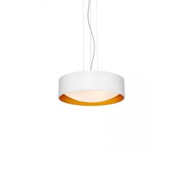 Pendul Vero 10449301, 3xE27, alb cu abajur auriu, metal și sticlă