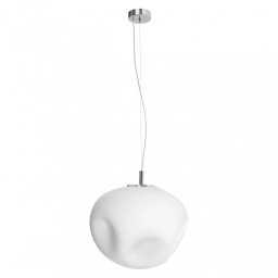 Pendul Cloe L 11067103, 1xE27, crom cu abajur alb, metal și sticlă