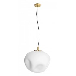 Pendul Cloe L 11063105, 1xE27, auriu cu abajur alb, metal și sticlă