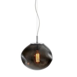 Pendul Avia M 10422108, 1xE27, crom cu abajur fumuriu, metal și sticlă