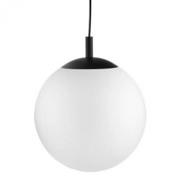 Pendul Alur L 10736102, 3xE27, negru cu abajur alb, metal și sticlă