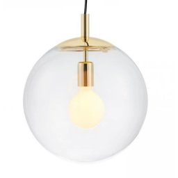 Pendul Alur L 10738109, 1xE27, auriu cu abajur transparent, metal și sticlă