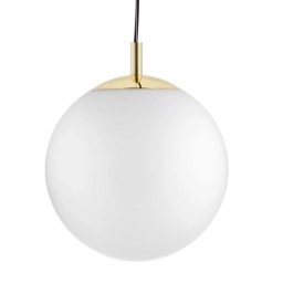 Pendul Alur L 10728305, 3xE27, auriu cu abajur alb, metal și sticlă