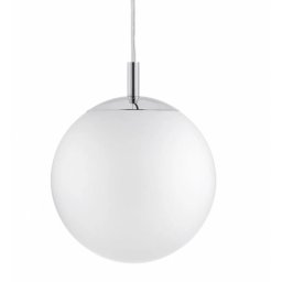 Pendul Alur L 10723303, 3xE27, crom cu abajur alb, metal și sticlă