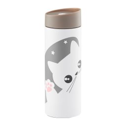 Cana termos 340ml, gri inchis, Kitty