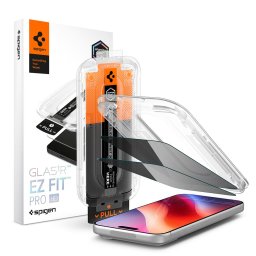 Folie pentru iPhone 18 Pro Max (set 2) - Spigen Glas.tR EZ-FIT Pro HD (AGL12033) - Privacy