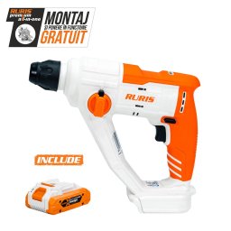 Ciocan rotopercutor pe acumulator ,RURIS RMX1210 POWER ALFA UP {contine acumulator 2400ae)