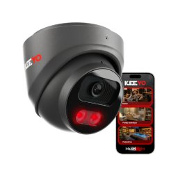 Camera supraveghere IP KEEYO 5MP, IR 40m, lentila 2.8mm, microfon incorporat, detectie inteligenta AI persoane si vehicule, PoE, IP67, exterior – LV-V-IP5M40DF-G-II