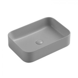 Lavoar dreptunghiular Fluminia Capri 55cm, gri deschis mat