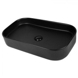 Lavoar dreptunghiular Fluminia Capri 65cm, negru mat