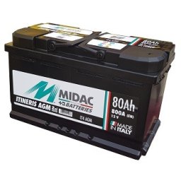 Baterie auto 80Ah Midac Itineris AGM Start-Stop 315x175x190 800A 12V