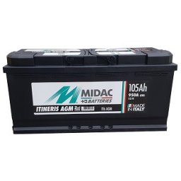 Baterie auto 105Ah Midac Itineris AGM Start-Stop 393x175x190 950A 12V