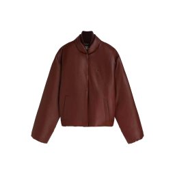 SCOTCH & SODA Geacă Faux Leather Short U9G01696T 227 bitter chocolate