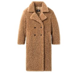 UGG Palton Gertrude Long Teddy​ Coat II 1180639 00E6 sand