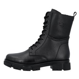Ghete dama, Rieker, Y7116-00-Negru, casual, piele naturala, imblanite, cu toc, negru (Marime: 38)