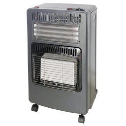 Soba de încălzire pe gaz și electricitate Elite EGERH-1219, 4200 W, 30 mbar, 3 trepte, Plăci cu infraroșu, G30/G31, Analizor, Protecție la lipsa flăcării, Argintiu