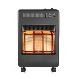 Aragaz pe gaz ELITE EGH-1363, 3800 W, Încălzitor portabil pe gaz 1-în-1, Roți pentru deplasare ușoară, Negru