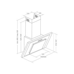 Hota WK-4 NERO ECO 320 m3/h 50cm White