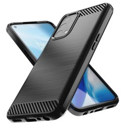 Husa Carbon Case Flexible cover for OnePlus Nord N200 5G black