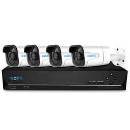 Camera de supraveghere Sistem supraveghere IP exterior Reolink RLK8-800B4, 4 camere, 4K, IR 30 m, 4 mm, microfon, HDD 2TB