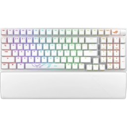 Tastatură Gaming ASUS ROG Strix Scope II 96 Wireless, ROG NX Snow, RGB, Tri-Mod, White