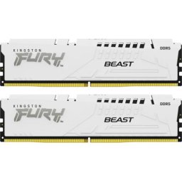 Kit Memorie RAM Kingston Fury Beast White AMD EXPO/Intel XMP 3.0 KF556C36BWEK2-32, 32GB, DDR5-5600MHz, CL36, Dual Channel